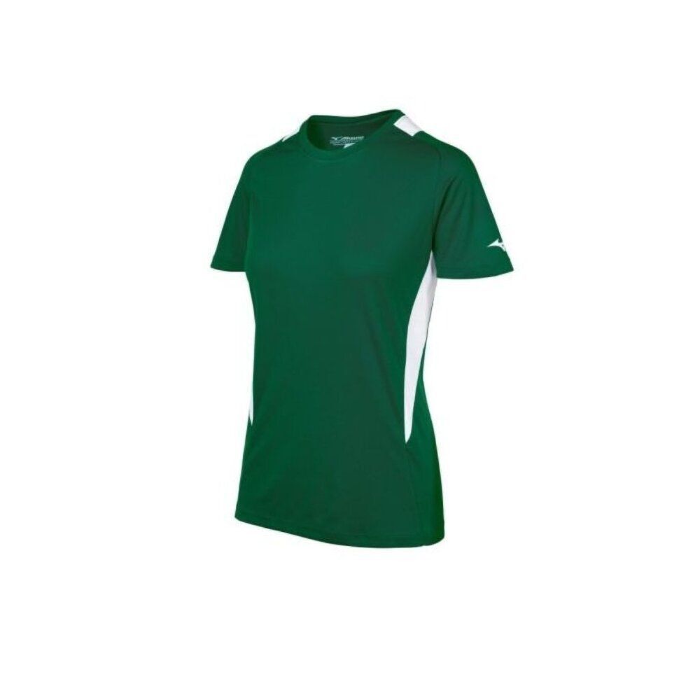 Mizuno Youth’s Softball Crew Neck Jersey, Forest-White, Sz. L
